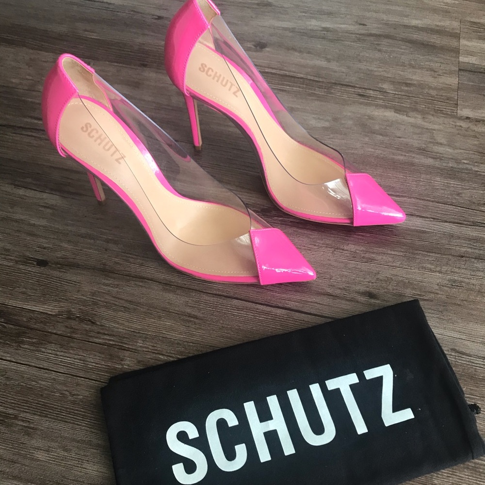 Neon Pink Schultz Cendi Pumps 8.5 (Actual Size: 8)